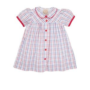Tabitha's Teacher's Pet Dress | Whitehall Windowpane With Richmond Red